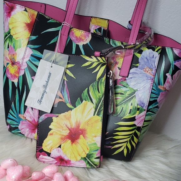 tommy bahama floral tote